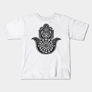Skull King Hamsa Hand Kids T-Shirt
